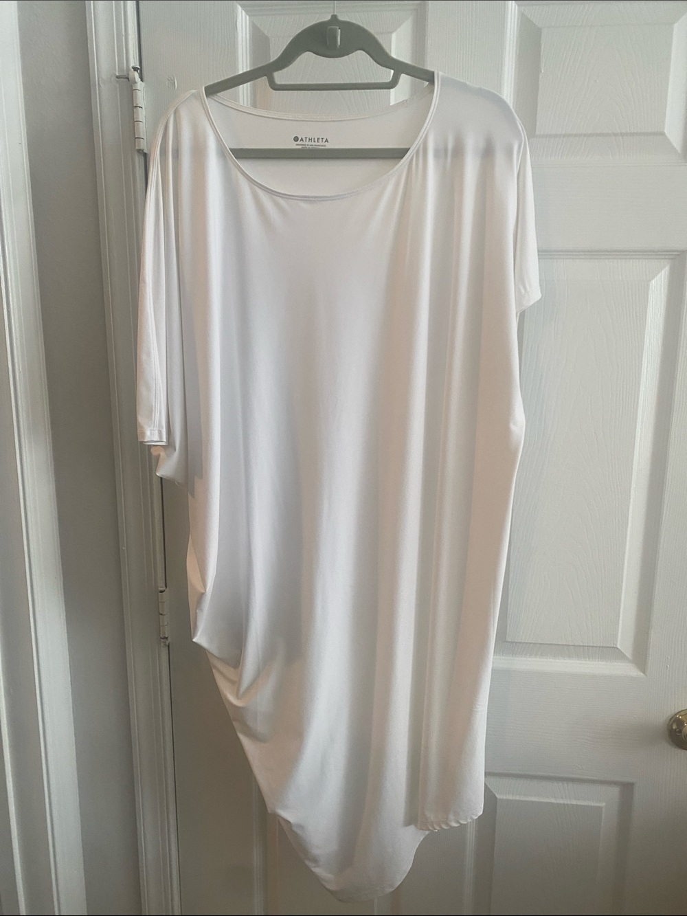 Athleta Ivory Asymmetrical Draped Women's Dress